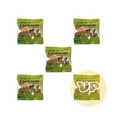 Caniverm 700 Mg İç Parazit Tableti 5 Tablet SKT 11.26