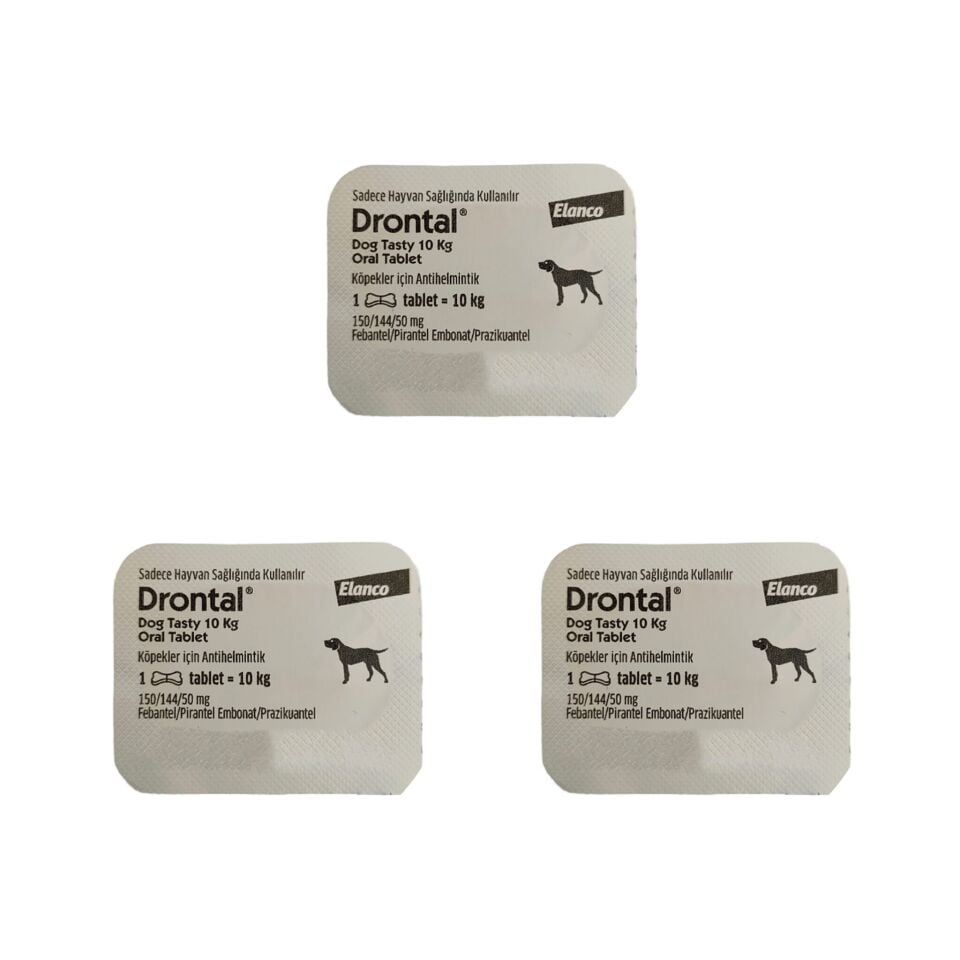 Drontal Köpek İç Parazit Tableti 3 Tablet (SKT:04.2027)