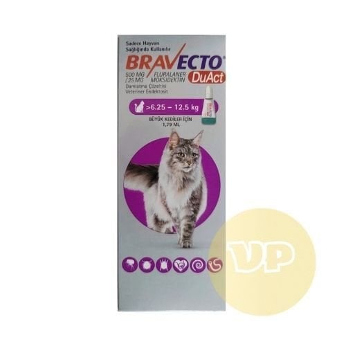 Bravecto DuAct Kedi 6.25-12.5 kg Damla 1.79ml 1 Tüp  SKT 2027