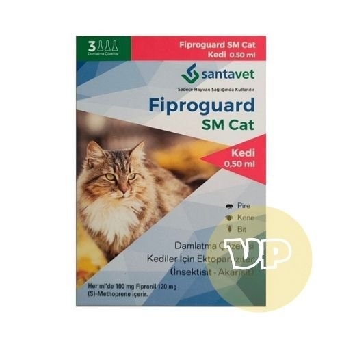 Fiproguard SM Cat Kediler İçin Damla 0.50ml (3 Pipet) SKT:2028