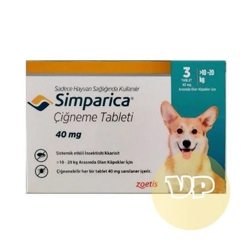 Zoetis Simparica Köpek 10-20 Kg İçin (3 Tablet) SKT 2027