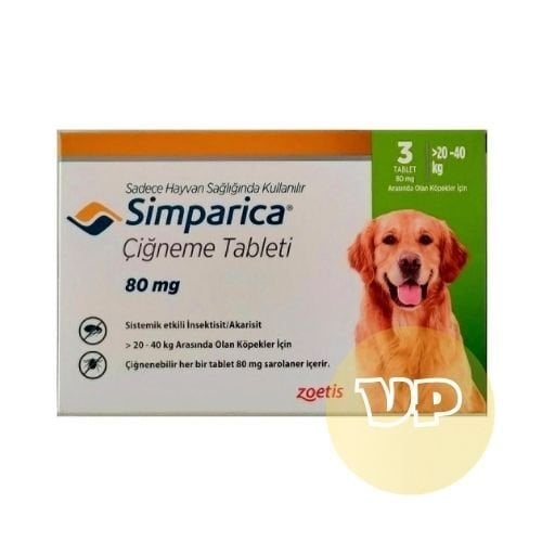 Zoetis Simparica Köpek 20-40 Kg | Pire ve Kene Tableti SKT  12.26