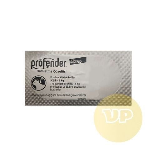 Elanco Profender 2.5-5 Kg  Kediler İçin İç Parazit Damla 1 Pipet SKT 2028