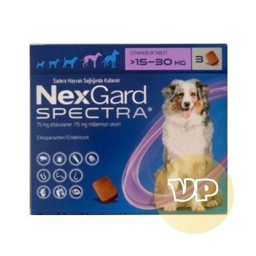 3 KUTU Nexgard Spectra 15-30 Kg- 9 Tablet   (SKT :2027 ) LÜTFEN AÇIKLAMAYI OKUYUNUZ!