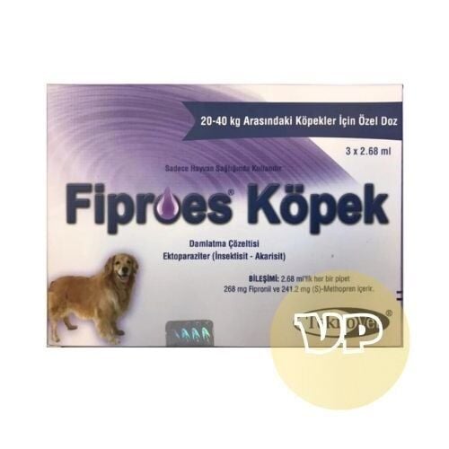 5 KUTU Fiproes Köpek 20-40 Kg 2.68 ml (3 Pipet) SKT:09.2027