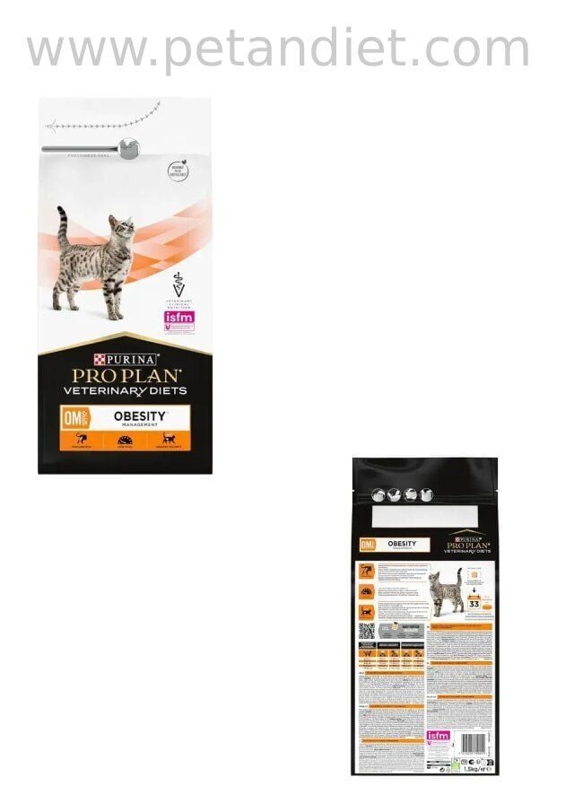 Pro Plan OM Obesity Management 1,5 KG | Kilo Kontrolü İçin Veteriner Diyet Kedi Maması (SKT:10.2026 )