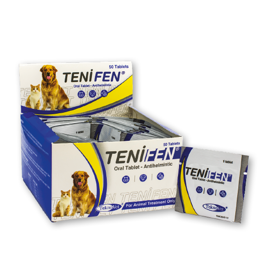 Tenifen Kedi Köpekler için 50 adet SKT:09.2027