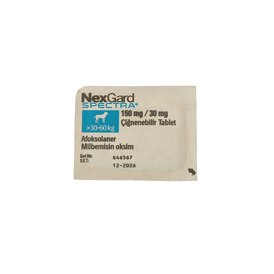 TEK TABLET Nexgard Spectra  30 - 60 Kg  SKT:12.2026