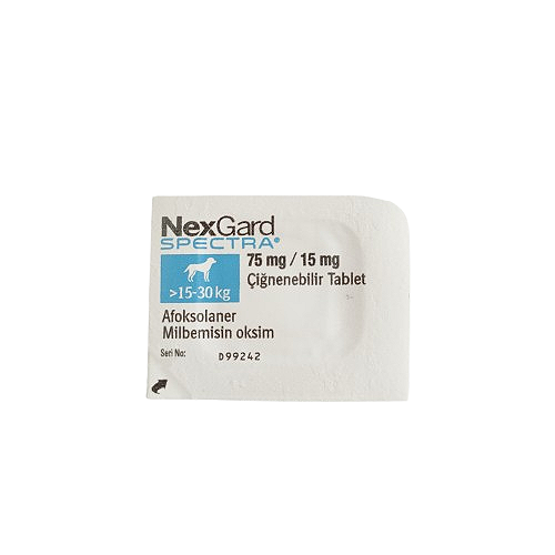 TEK  TABLET  Nexgard Spectra  15 - 30 Kg   SKT:07.2027 LÜTFEN AÇIKLAMAYI OKUYUNUZ!