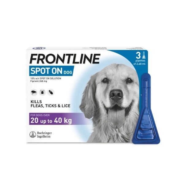 10 Kutu Frontline Spot On Köpek 20-40 Kg   ( SKT 30.06.2026 )
