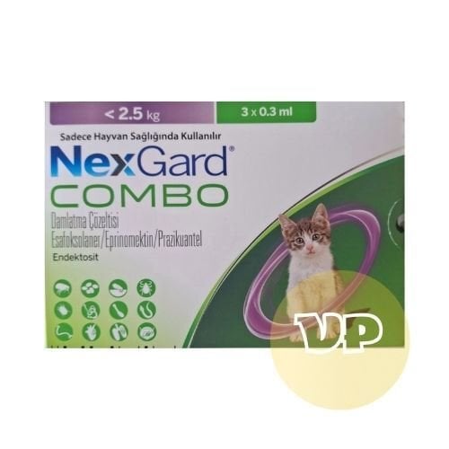 NexgardCombo Yavru < 2.5 Kg Kediler İçin İç Dış Parazit Damla 3 Pipet (SKT:11.2026) LÜTFEN AÇIKLAMAYI OKUYUNUZ!