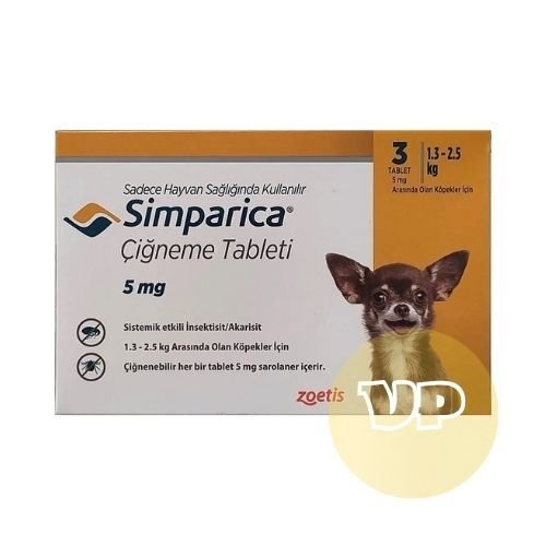 Zoetis Simparica Köpek 1.3-2.5 Kg İçin (3 Tablet) SKT : 2027