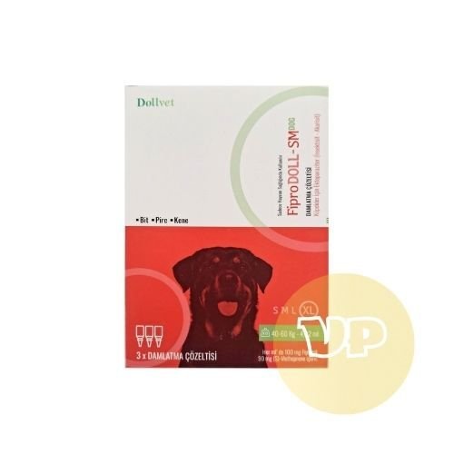 10 Kutu Fiprodoll-Sm Dog Damlatma Çözeltisi 40-60 Kg Köpekler için SKT 12.2026