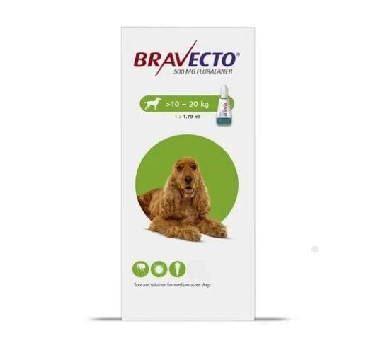 Bravecto Spot On Köpek DAMLA  10 -20 Kg  1 Pipet ( SKT :2027 )