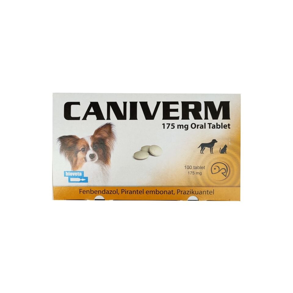 Caniverm 175 mg - 1 Kutu ( 100 Tablet) SKT:11.2026