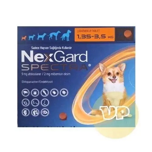 Nexgard Spectra  1.35 - 3.5 Kg- 3 Tablet (SKT:*30.12.2026) LÜTFEN AÇIKLAMAYI OKUYUNUZ!