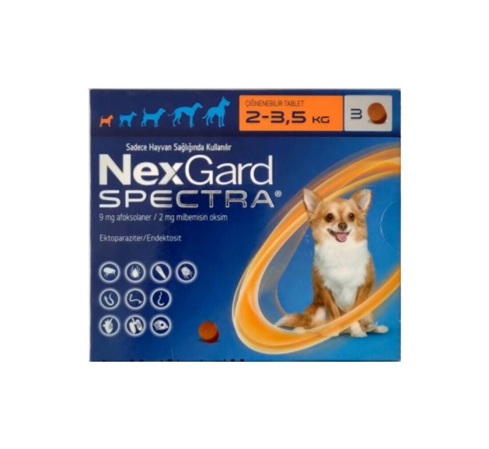 Nexgard Spectra  2 - 3.5 Kg- 3 Tablet ( SKT:31.10.2026 )