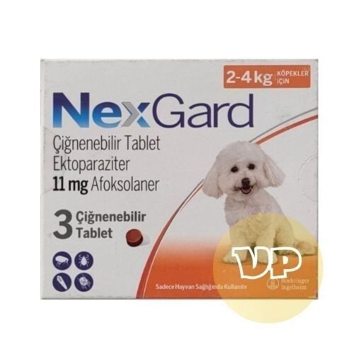 5 Kutu Nexgard Köpek 2-4 kg İçin (1 Kutu 3 Tablet İçerir)  SKT:30.09.2026