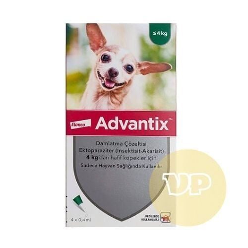 Elanco Advantix Köpek < 4 Kg İçin Damla 0.4ml (4 Pipet) SKT 11.2026