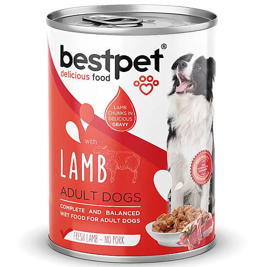 Bestpet Kuzu Etli Yetişkin Köpek Konservesi 400 Gr X  24 Adet