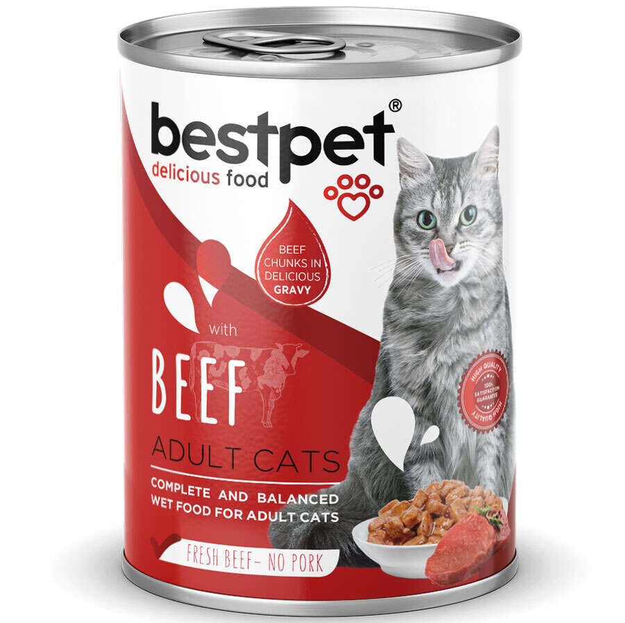 Bestpet Gravy Parça Sığır Etli Kedi Konservesi 400 Gr  X  24 Adet