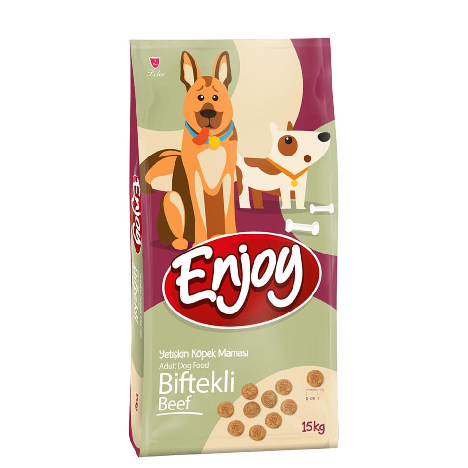 Enjoy Biftekli Yetişkin Köpek Maması 15 Kg  ( SKT: 07.2027 )