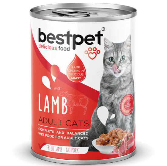 Bestpet Gravy Lamb Parça Kuzu Etli Kedi Konservesi 400 Gr  X  24 Adet