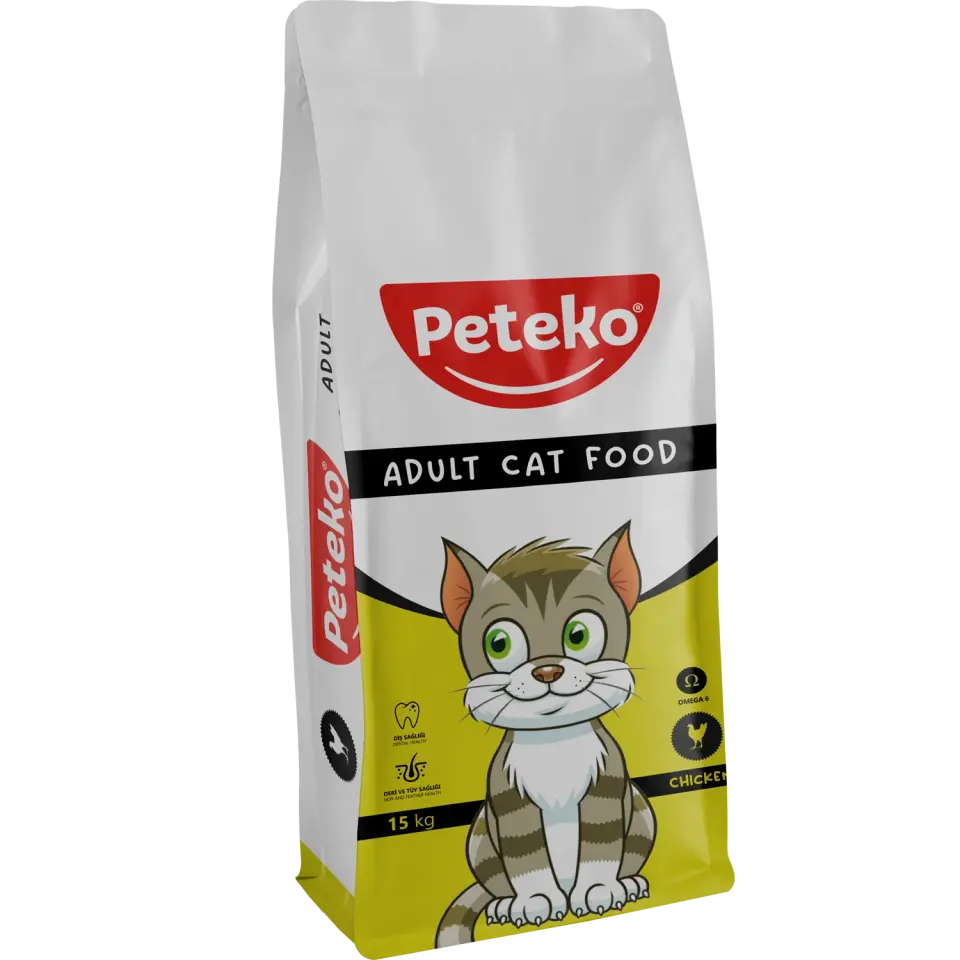 Peteko Tavuklu Yetişkin Kedi Maması 15 Kg ( SKT:08.2027 )