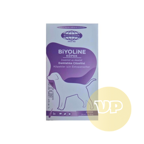 Biyoline 10-20 Kg Köpekler İçin Damlatma Çözeltisi 3 Pipet (SKT:2028)