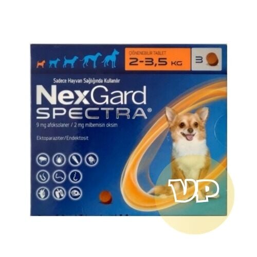 Nexgard Spectra 2 -3.5 Kg- 3 Tablet (SKT:31.10.2026) LÜTFEN AÇIKLAMAYI OKUYUNUZ!