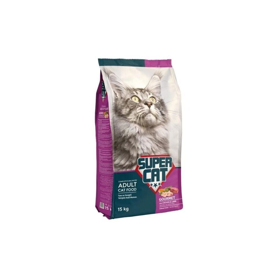 Super Cat Gurme Yetişkin Kedi Maması 15 KG SKT:2028