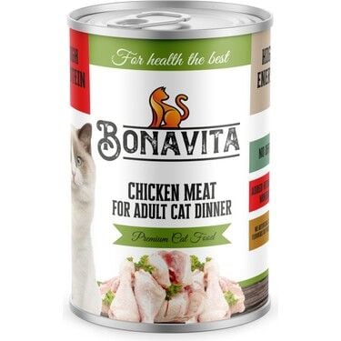 Bonavita Tavuklu Yetişkin Kedi Maması 400 gr 12 Adet (SKT:2029)