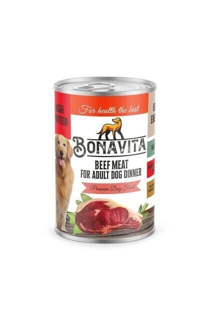 Bonavita Sığır Etli Yetişkin Köpek Maması 400 gr 12 Adet (SKT:2029)