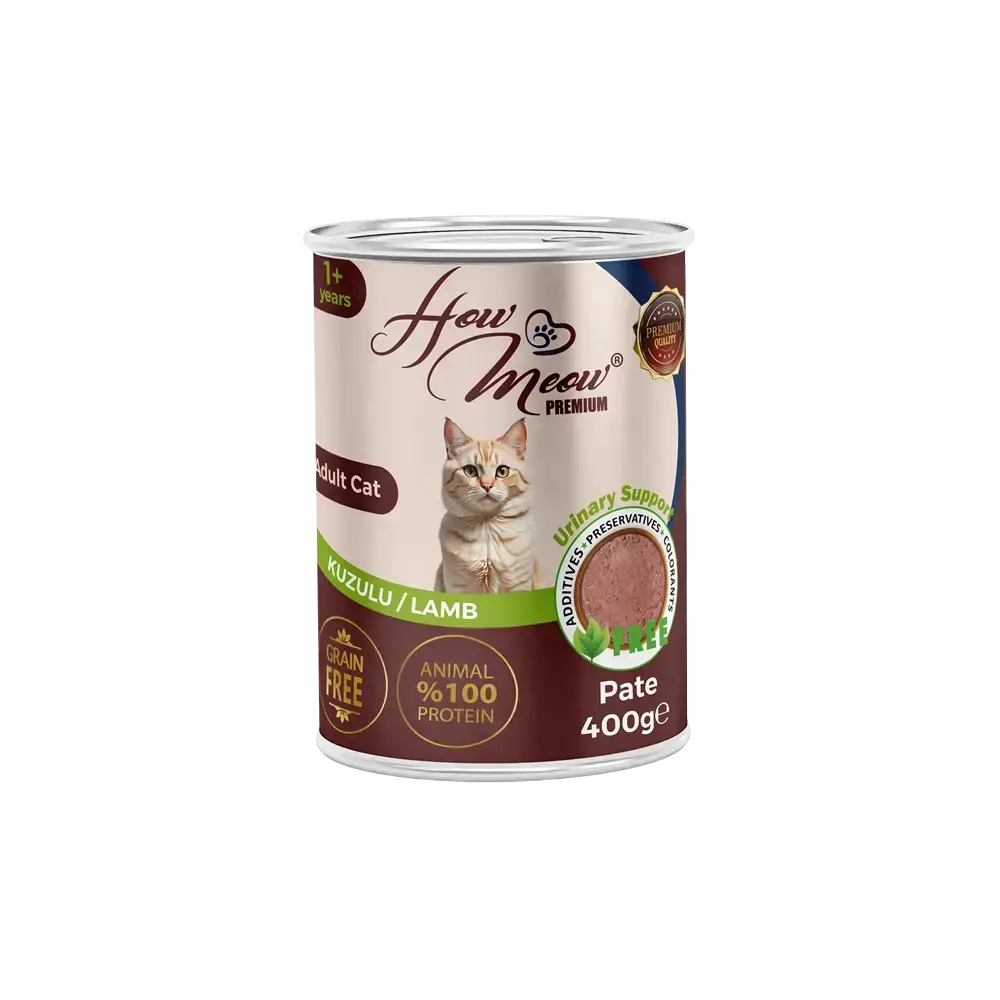 How Meow Jöleli Yetişkin Kedi Maması Kuzulu  400 GR X 12 ADET  ( SKT: 2027 )