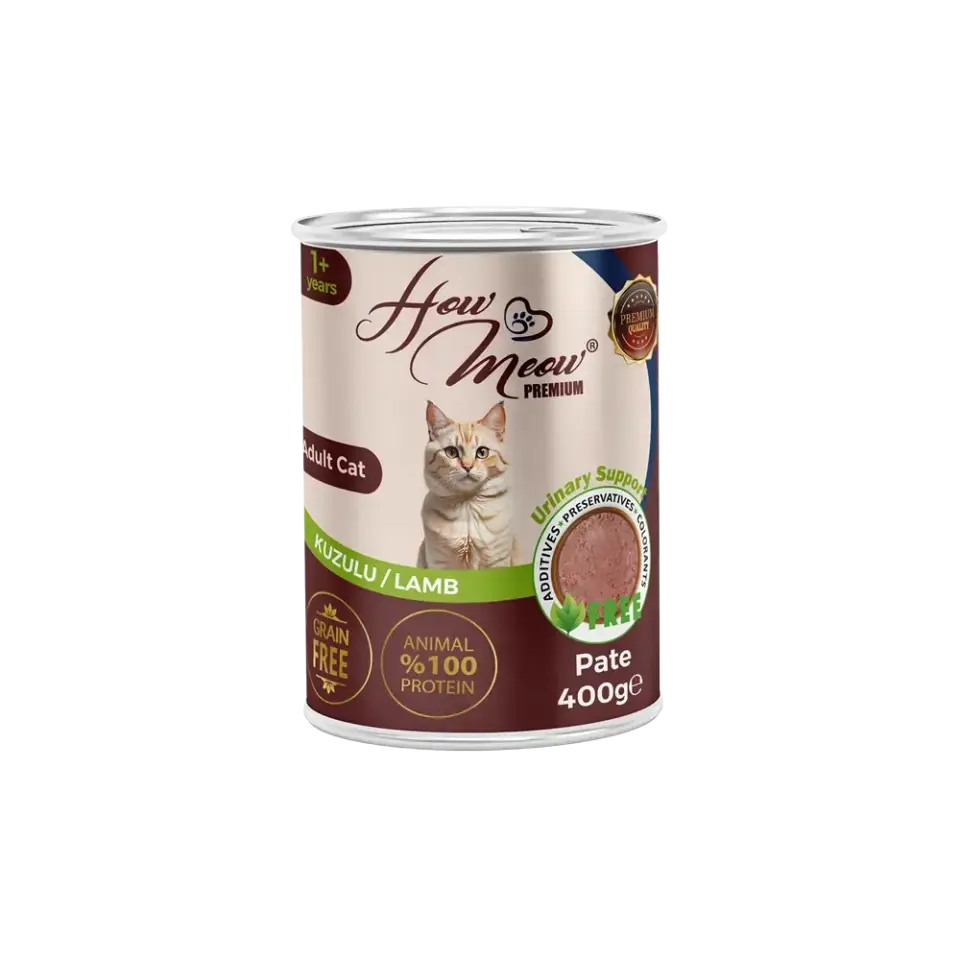How Meow Jöleli Yetişkin Kedi Maması Kuzulu  400 GR X 12 ADET  ( SKT: 2027 )